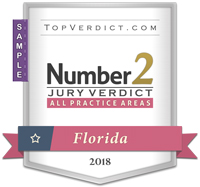 Number 2 Verdicts in Florida in 2018